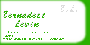 bernadett lewin business card